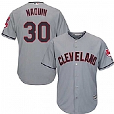 Youth Indians 30 Tyler Naquin Gray Cool Base Jersey Dzhi,baseball caps,new era cap wholesale,wholesale hats